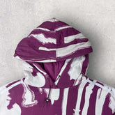 Adidas Cropped Graphic Print Hoodie - S